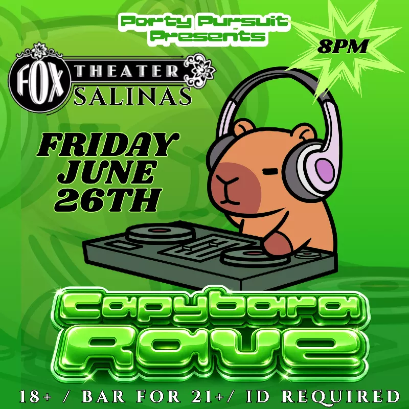 Get Information and buy tickets to Capybara Rave  on tickets831