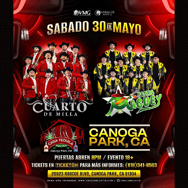 Get Information and buy tickets to Cuarto de Milla | Banda Maguey  on tickets831