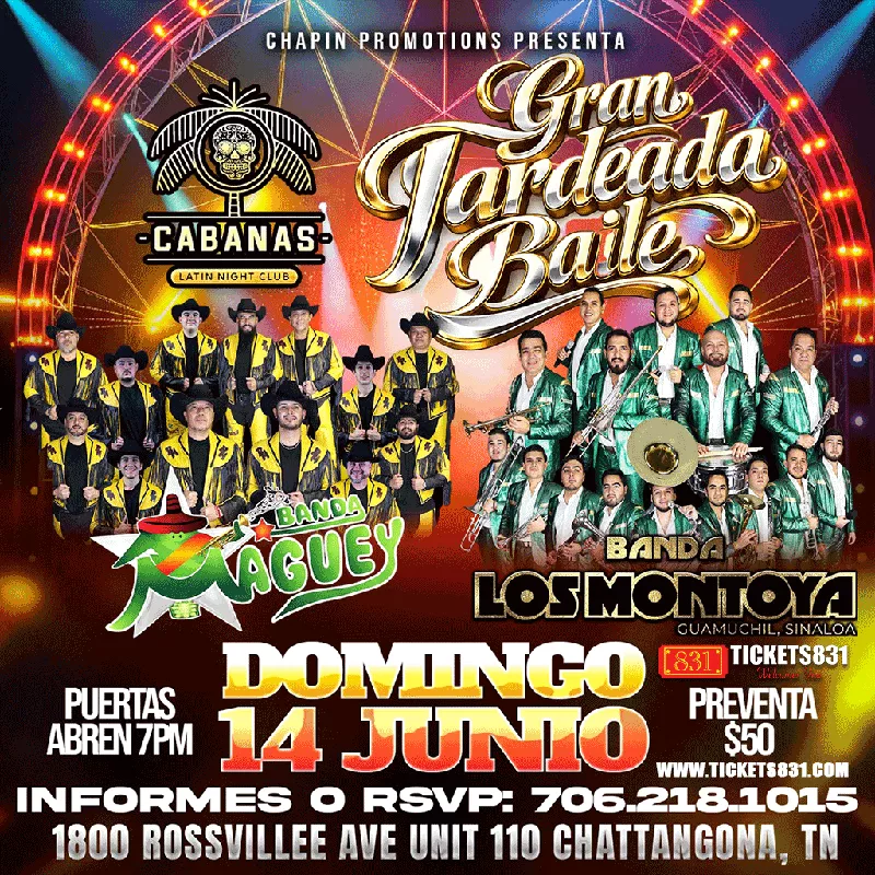 Get Information and buy tickets to Banda Maguey | Banda Los Montoya  on tickets831