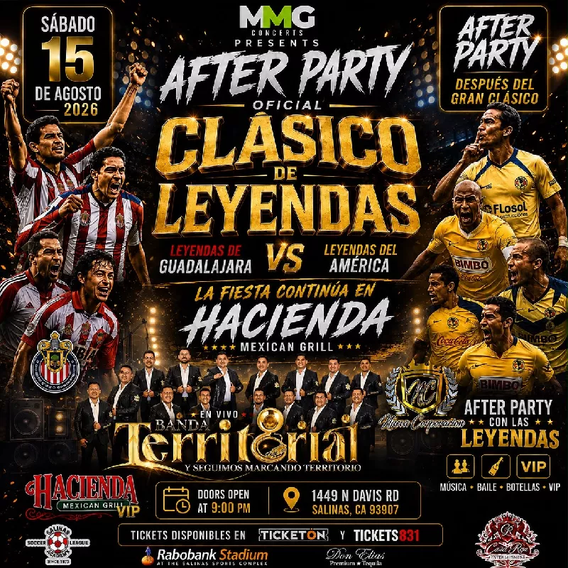 Get Information and buy tickets to Clásico de leyendas After Party  on tickets831