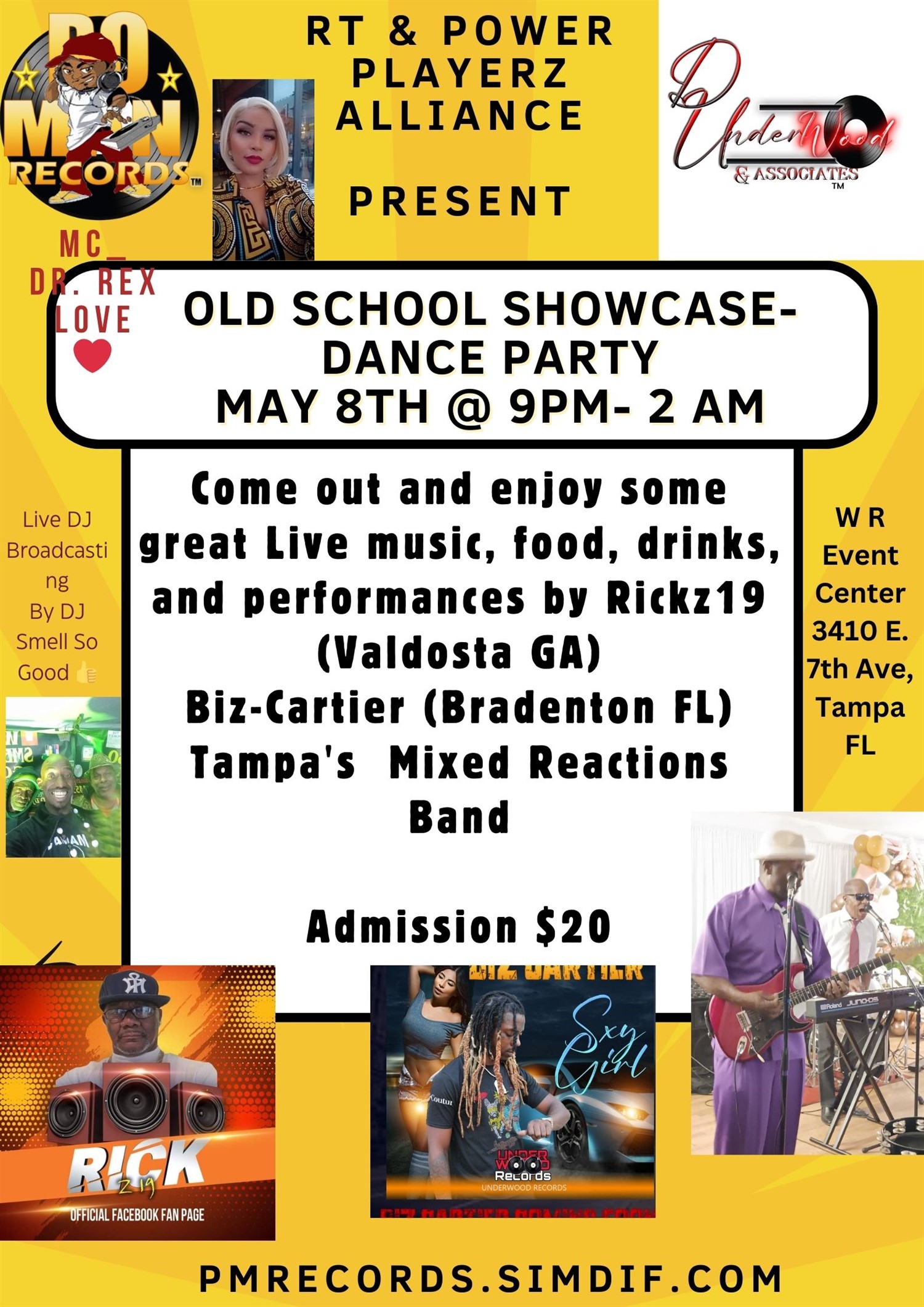 Old School Showcase-Dance Party 2024  on May 08, 21:00@W R Event Center ( Ybor City) - Buy tickets and Get information on Po Man Records 