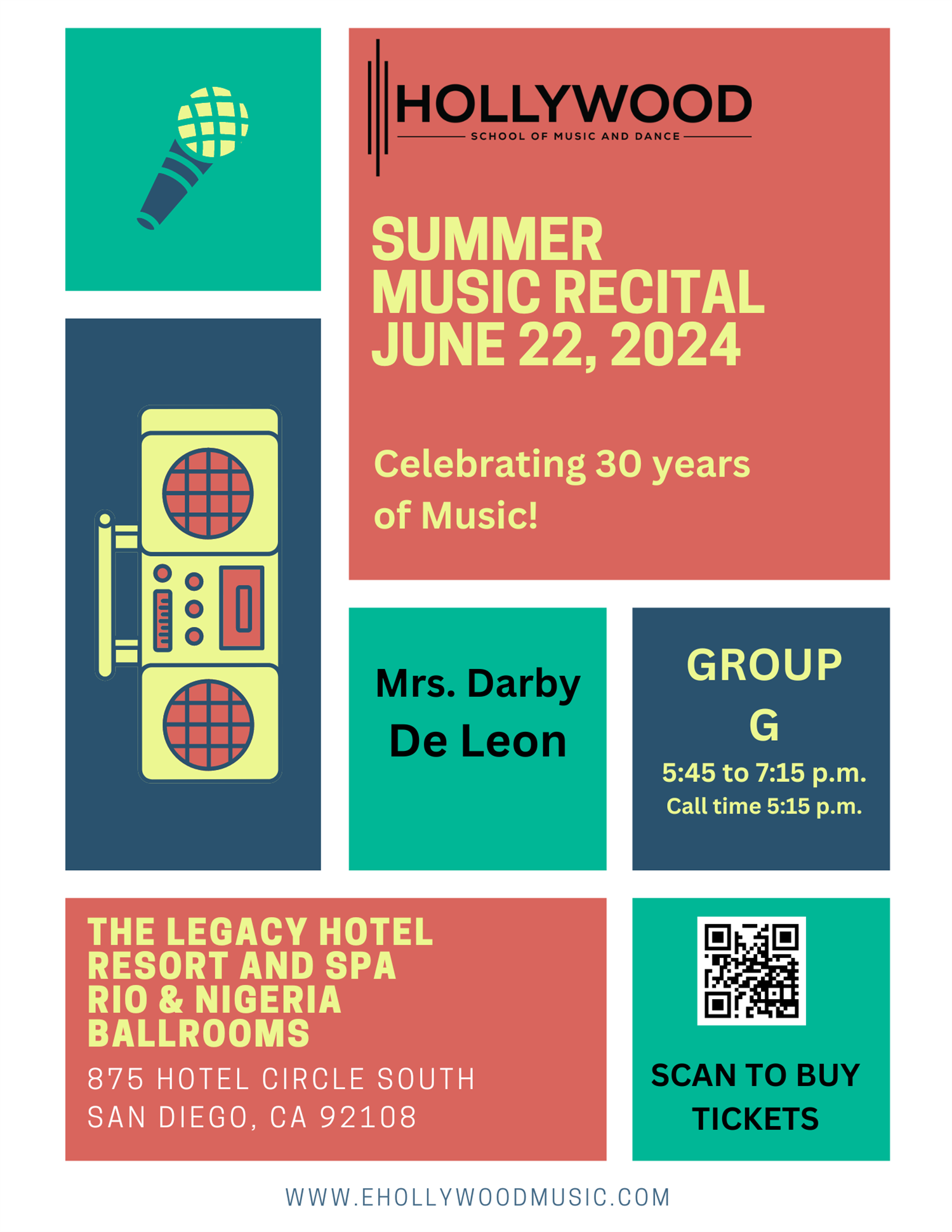 GROUP G 5:45 Summer Music Recital Mrs, Darby De Leon image