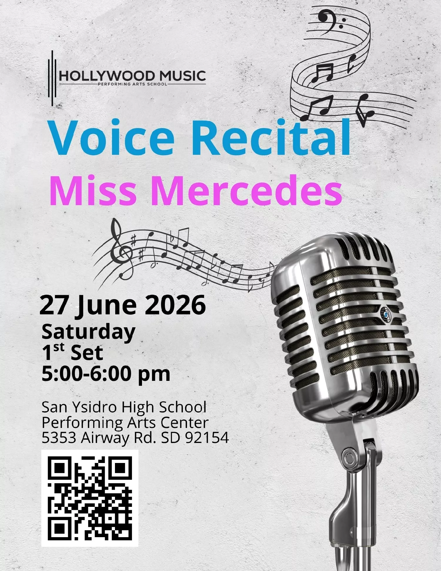 Voice Recital 5:00-6:00 pm image