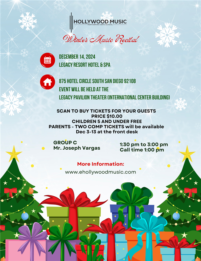 Group C 1:30-3:00 pm Winter Music Recital 2024