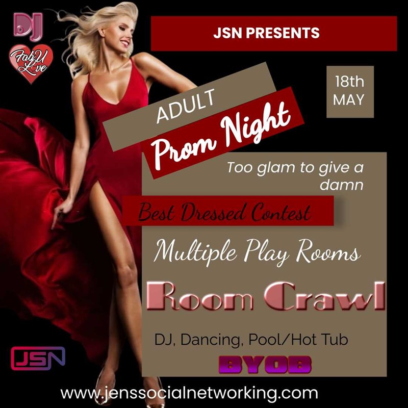 Get Information and buy tickets to Adult Prom May 18, 2024 on Jen's Social Networking