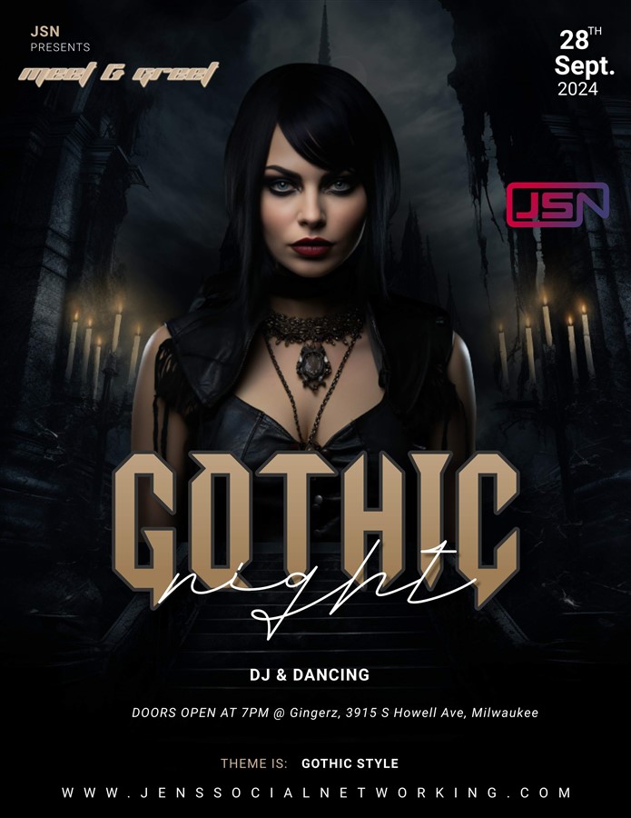 Get Information and buy tickets to Gothic Night Bar Takeover M&G on Jen's Social Networking