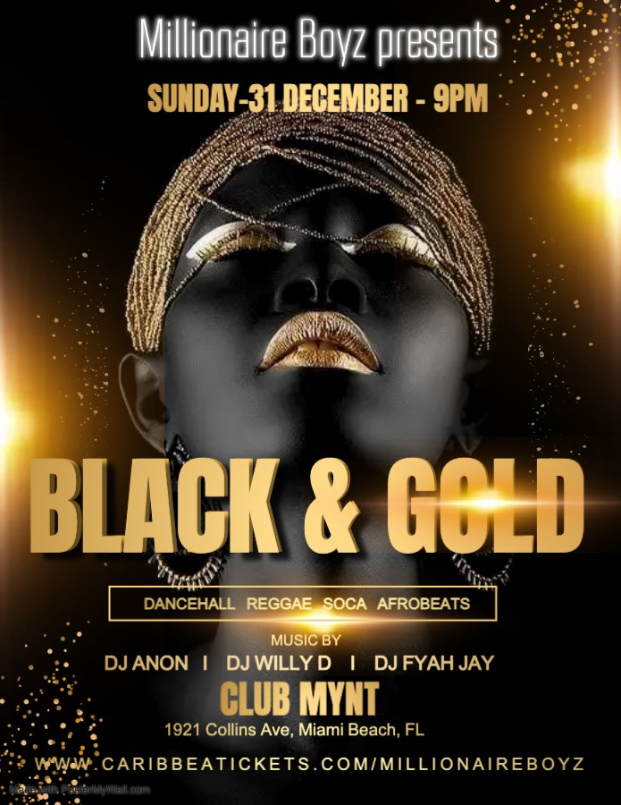 Get Information and buy tickets to BLACK & GOLD  on Caribbea Tickets