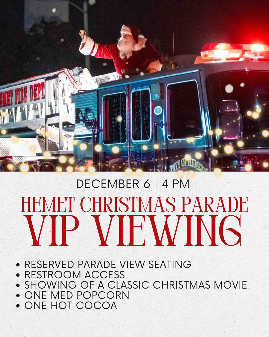 Christmas Parade VIP Viewing image