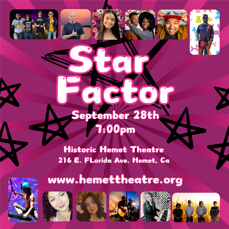 Obtener información y comprar entradas para Star Factor Finale  en Historic Hemet Theatre.