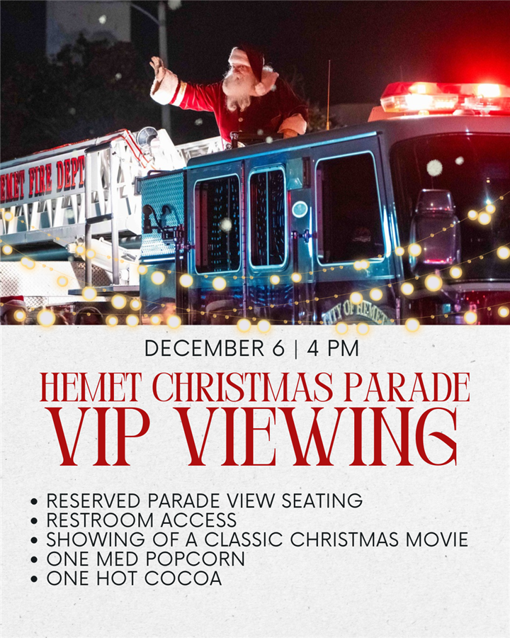 Christmas Parade VIP Viewing
