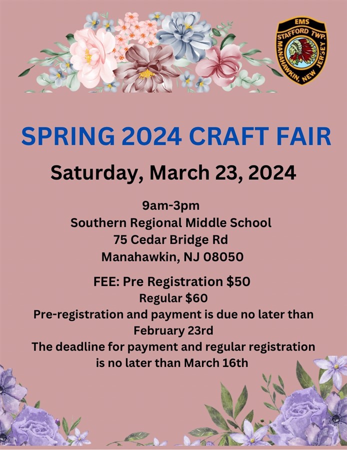 Spring 2024 Indoor Craft Fair - Vendor Registration
