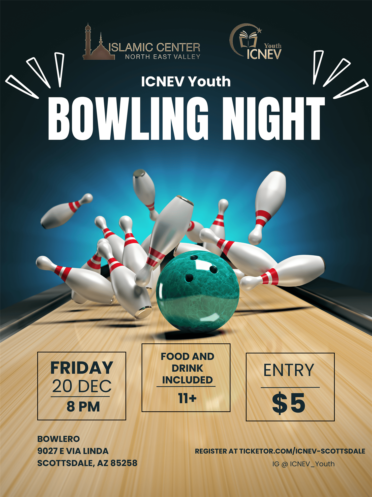 11+ Youth Bowling night image