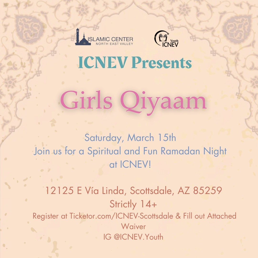 Girls Qiyam night: March 15th, Post Taraweeh till Fajr image
