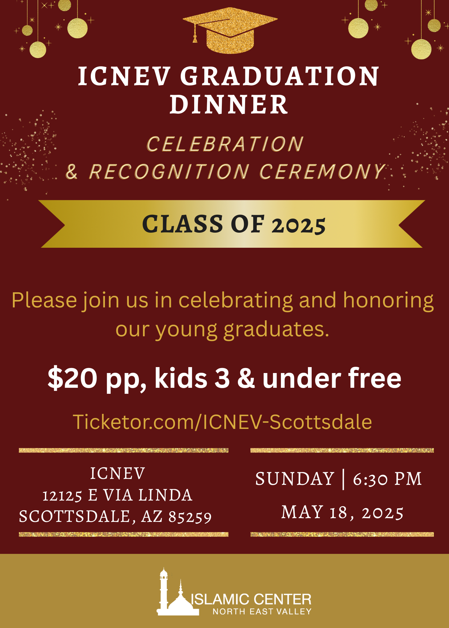 ICNEV Graduation Dinner  flyer