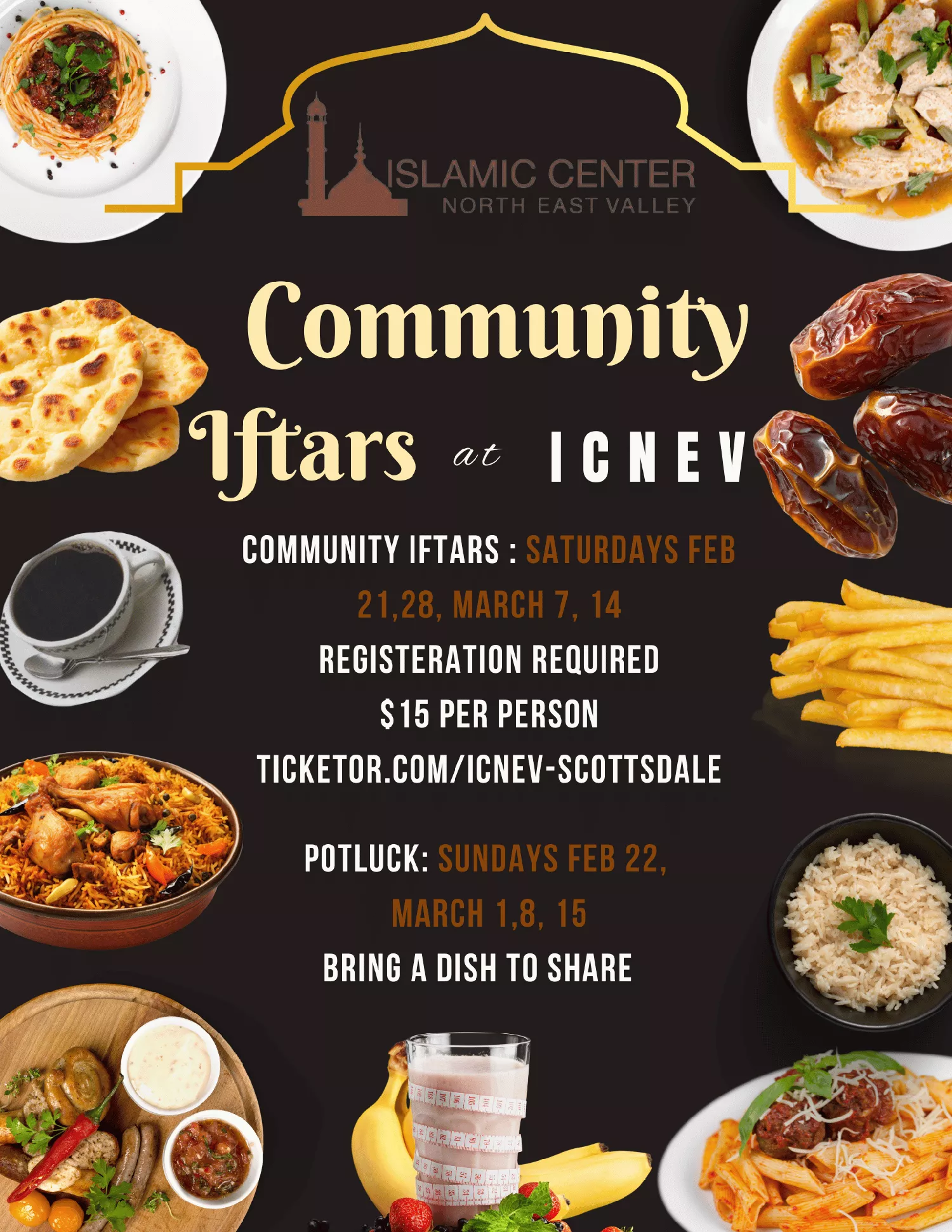 ICNEV Saturday Iftar 3/14/26 image