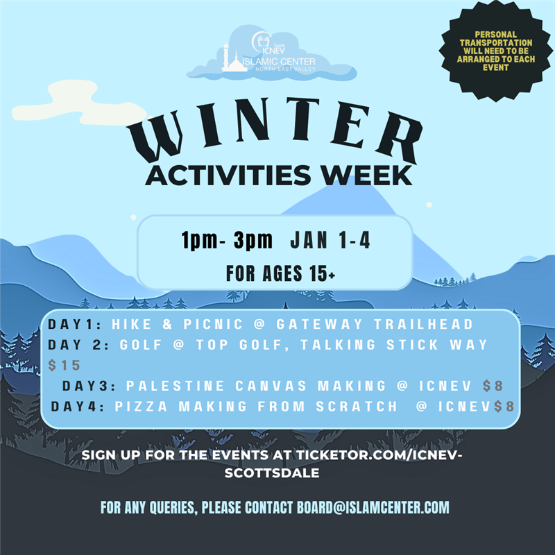 Winter Activities Week @ ICNEV- 15+