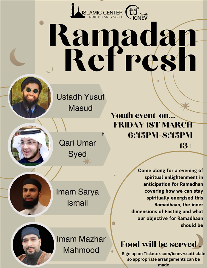 Friday Youth Halaqah- Ramadhaan Refresh