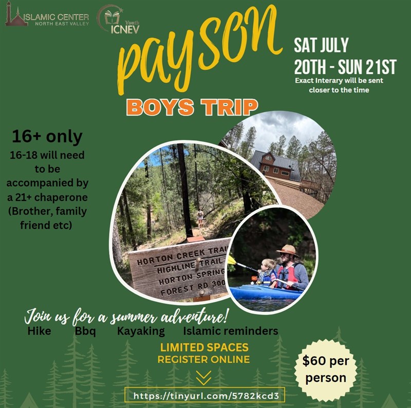 Boys Summer Trip- Payson- 16+