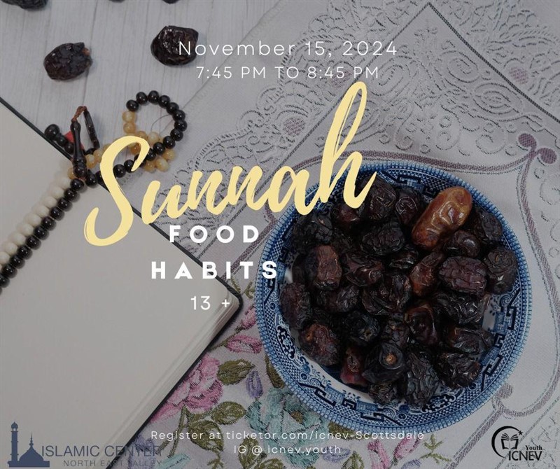 Get Information and buy tickets to Sunnah foods halaqah  on ICNEV Scottsdale