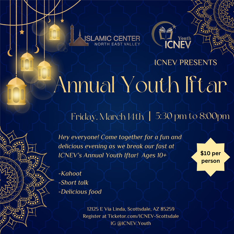 ICNEV Youth Iftar- Ages 10+