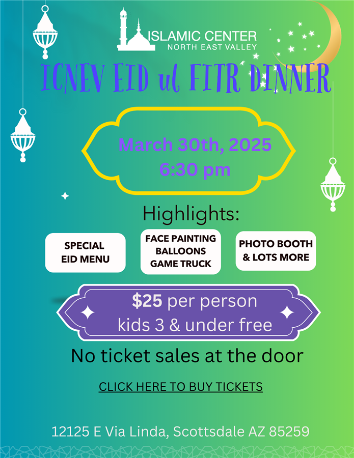 ICNEV Eid Dinner: Sunday March 30th