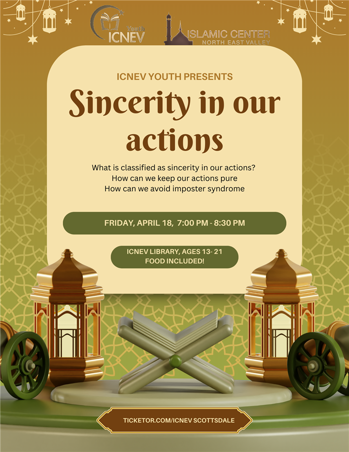 Being sincere in our actions youth halaqah