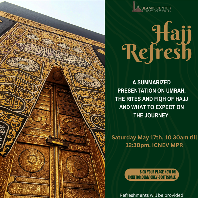 Get Information and buy tickets to Hajj Seminar: Know the rites of Umrah and Hajj  on ICNEV Scottsdale