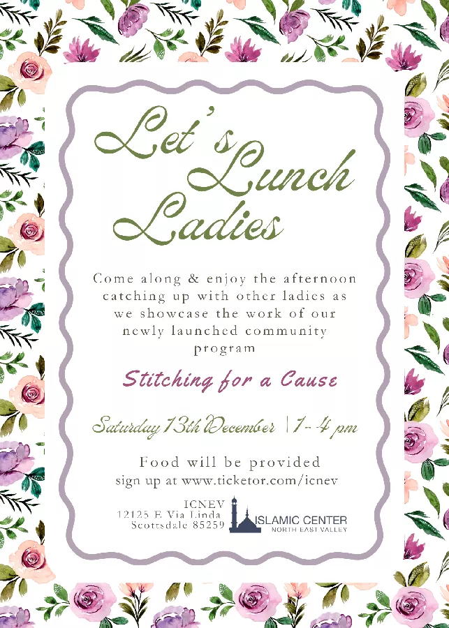 Ladies Lunch showcasing - Stitching for a Cause