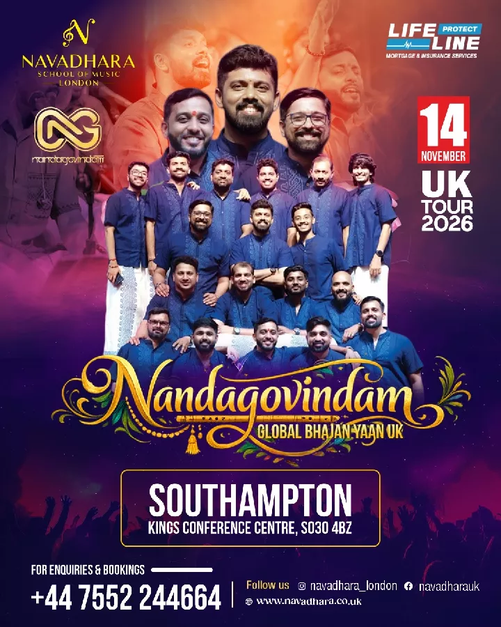 Get Information and buy tickets to Nandagovindam Global Bhajan Yaan Southampton on Navadhara School Of Music