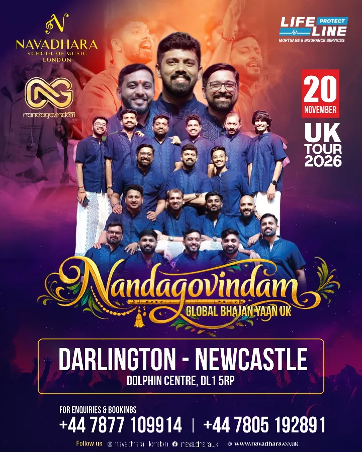 Get Information and buy tickets to Nandagovindam Global Bhajan Yaan Darlington- Newcastle on Navadhara School Of Music