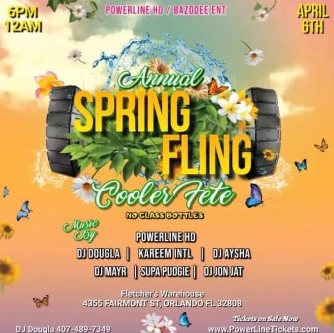 POWERLINE SPRING FLING The Annual #SpringBreakCoolerFete on Apr 06, 18:00@Fletcher's Warehouse - Buy tickets and Get information on Powerline Sounds HD powerlinetickets.com