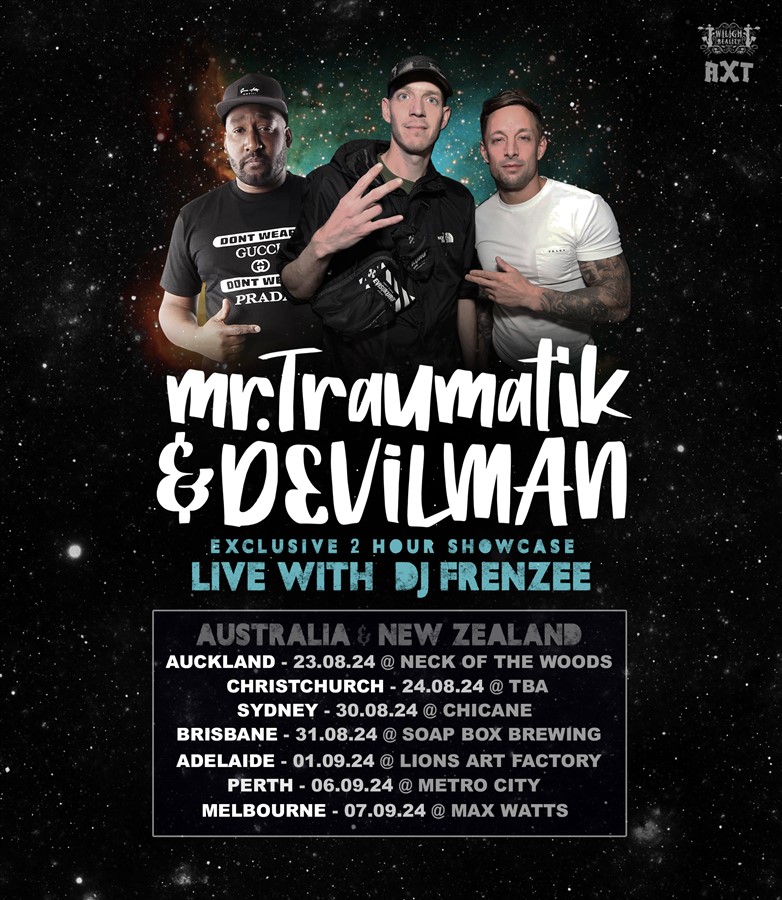 Mr.traumatik & Devilman W/ DJ Frenzee