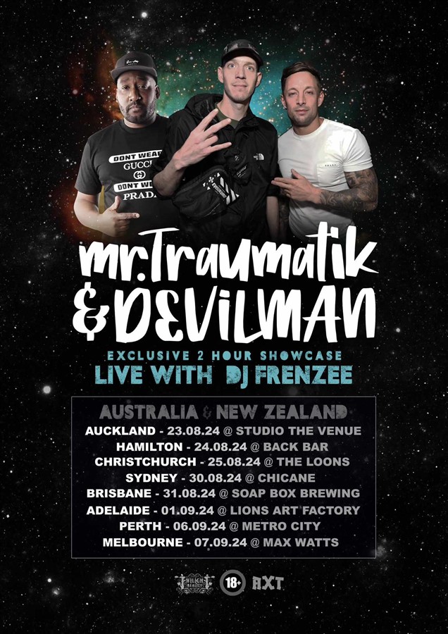 Mr.Traumatik & Devilman W/ DJ Frenzee - Hamilton show