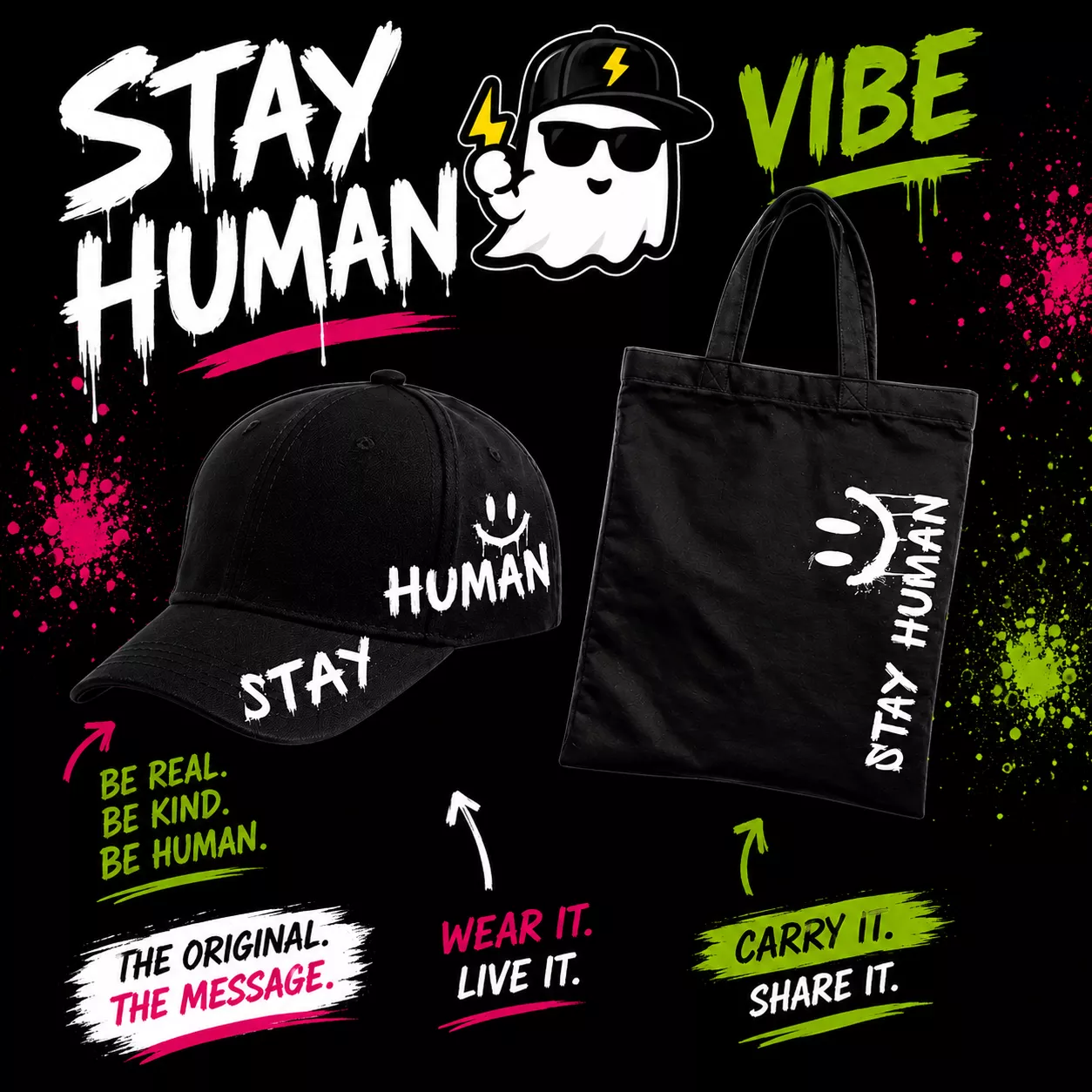 BBK Loaded Bundle Hat & Tote - Stay Human