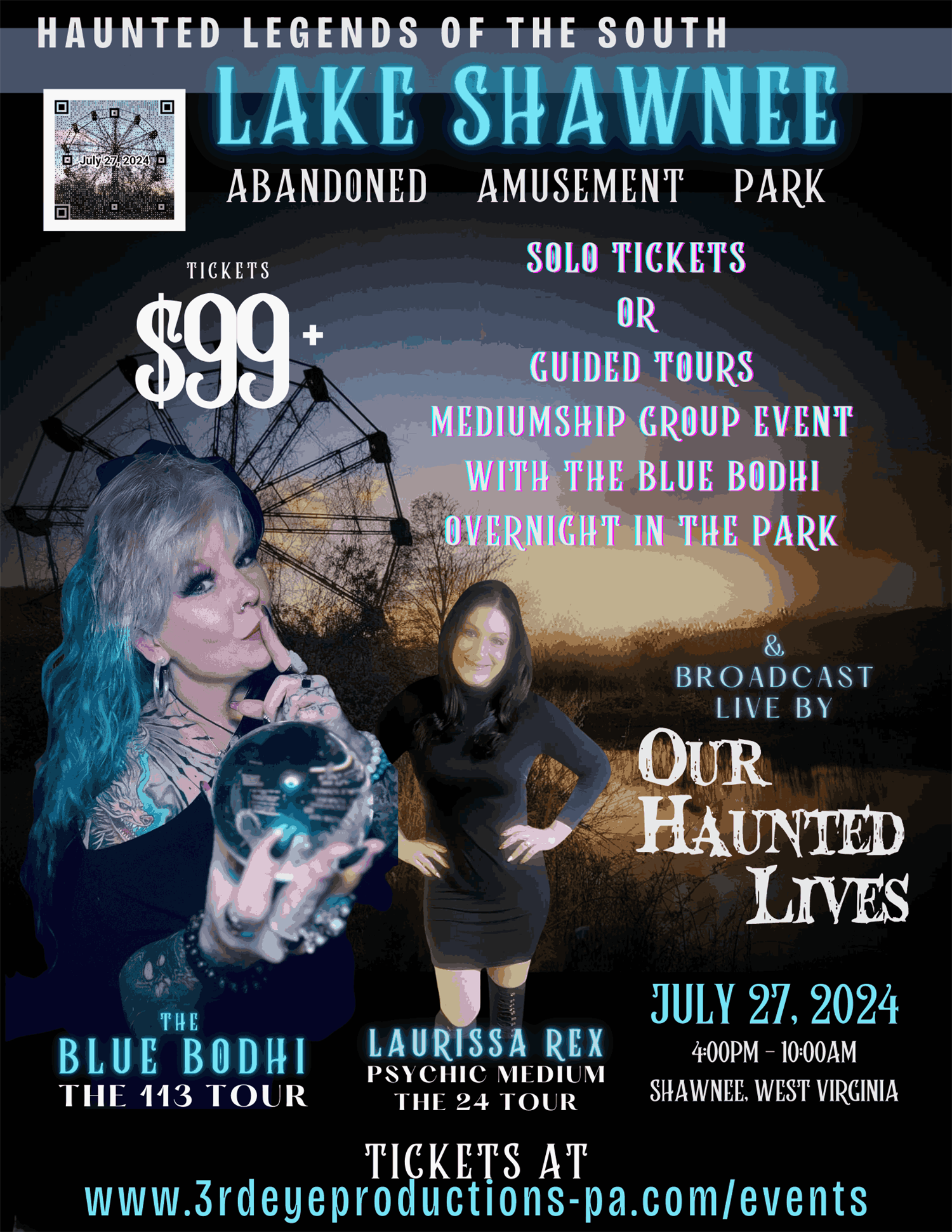 Haunted Legends of the South & Abandoned Lake Shawnee Amusement Park  on Jul 27, 16:00@Lake Shawnee - Buy tickets and Get information on Third Eye Event Productions, L 