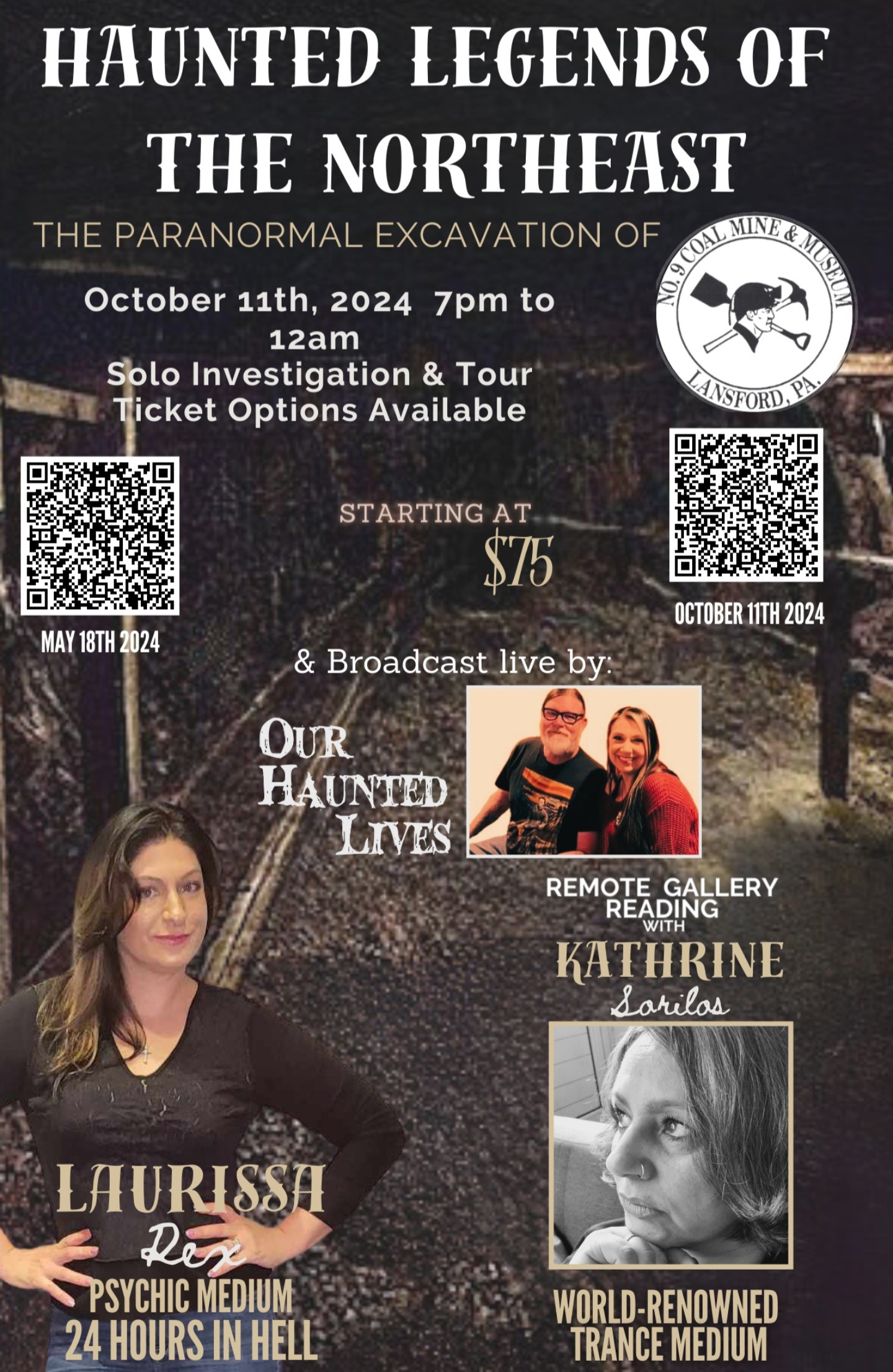 Haunted Legends of the Northeast: Paranormal Excavation of Coal Mine No. 9  on Oct 11, 19:00@Coal Mine No. 9 - Buy tickets and Get information on Third Eye Event Productions, L 