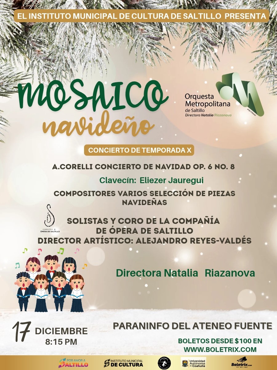 MOSAICO NAVIDEÑO boletos desde $110 - Wednesday December 17, 2025 at 08:15 PM 