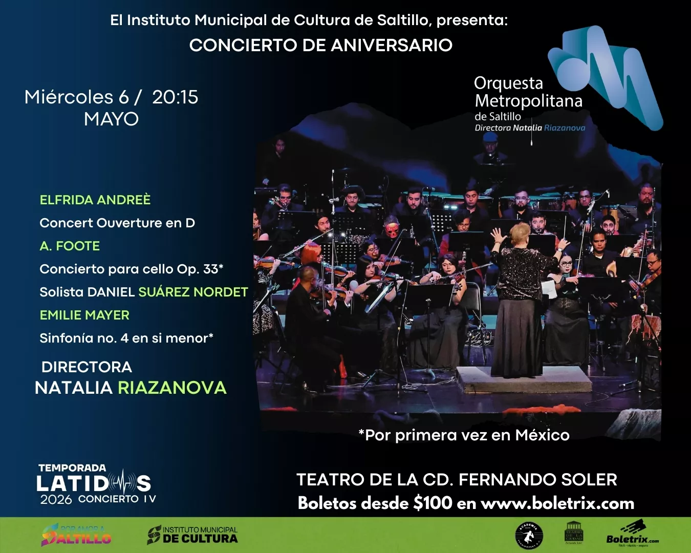 CONCIERTO DE  TEMPORADA IV  2026 - Wednesday May 6, 2026 at 08:15 PM 