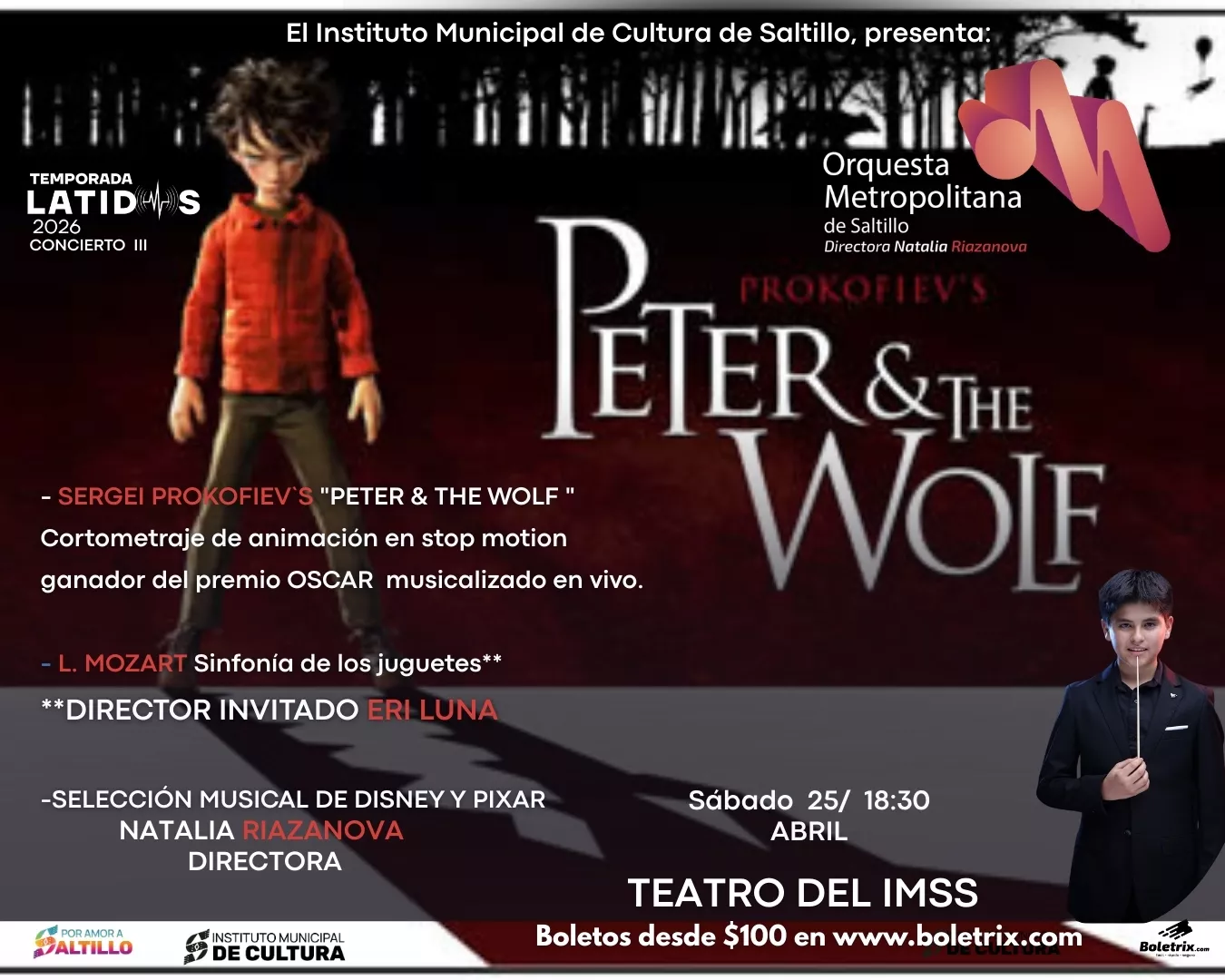 CONCIERTO DE TEMPORADA III 2026  FAMILIAR - Saturday April 25, 2026 at 06:30 PM 