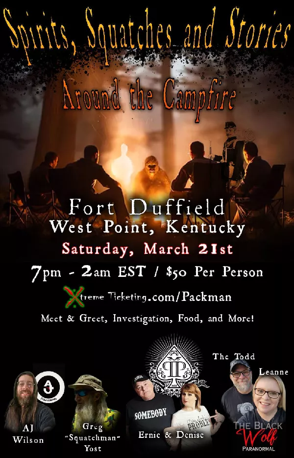 Get Information and buy tickets to Spirits, Squatches, and Stories Around the Campfire  on Xtreme Ticketing