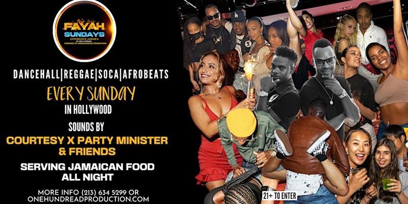 Get Information and buy tickets to FAYAH SUNDAYS NO.1 CARIBBEAN NIGHT on Promotions