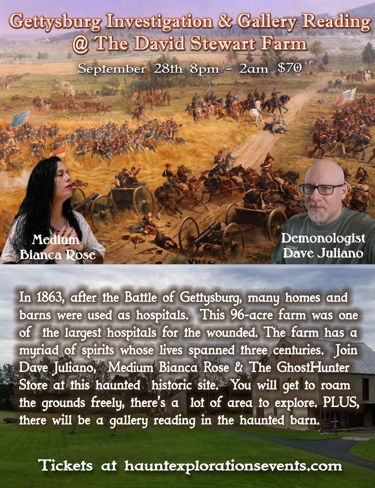 Gettysburg Investigation and Gallery Reading at the David Stewart Farm image