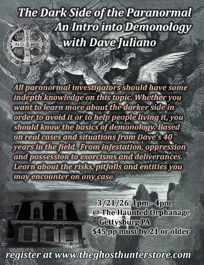 Get Information and buy tickets to Intro to Demonology with Dave Juliano  on Haunted Explorations Events