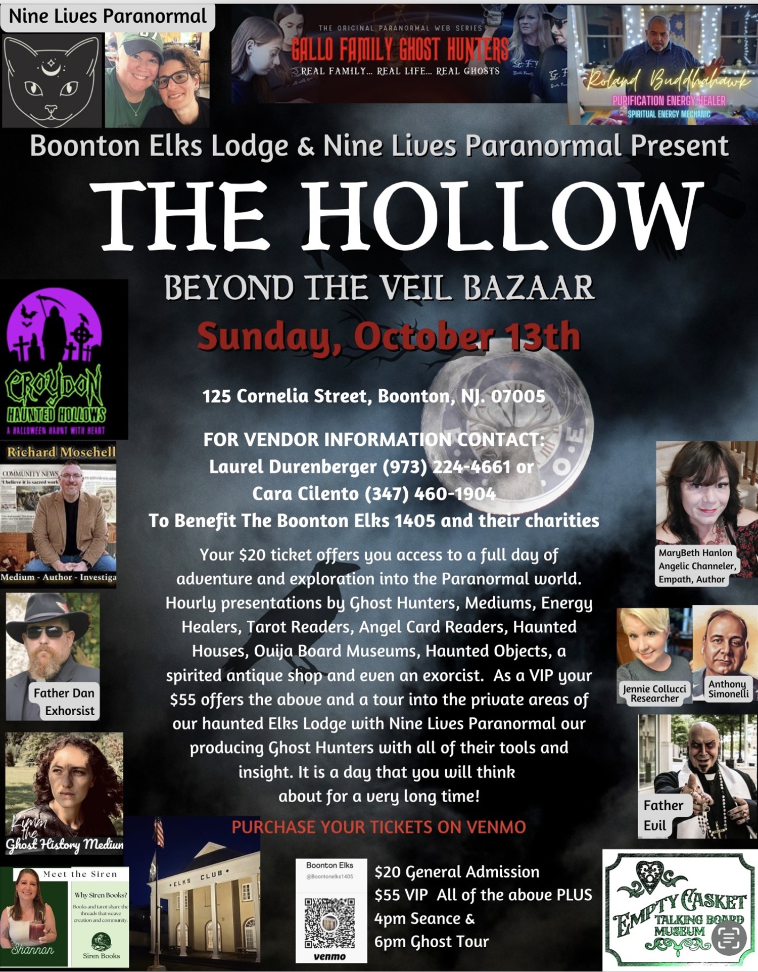 Get information & buy tickets to The Hollow Beyond the Veil Bazaar on Oct 13, 11:00 @Boonton Elks Lodge #1405 | Boonton Elks Lodge