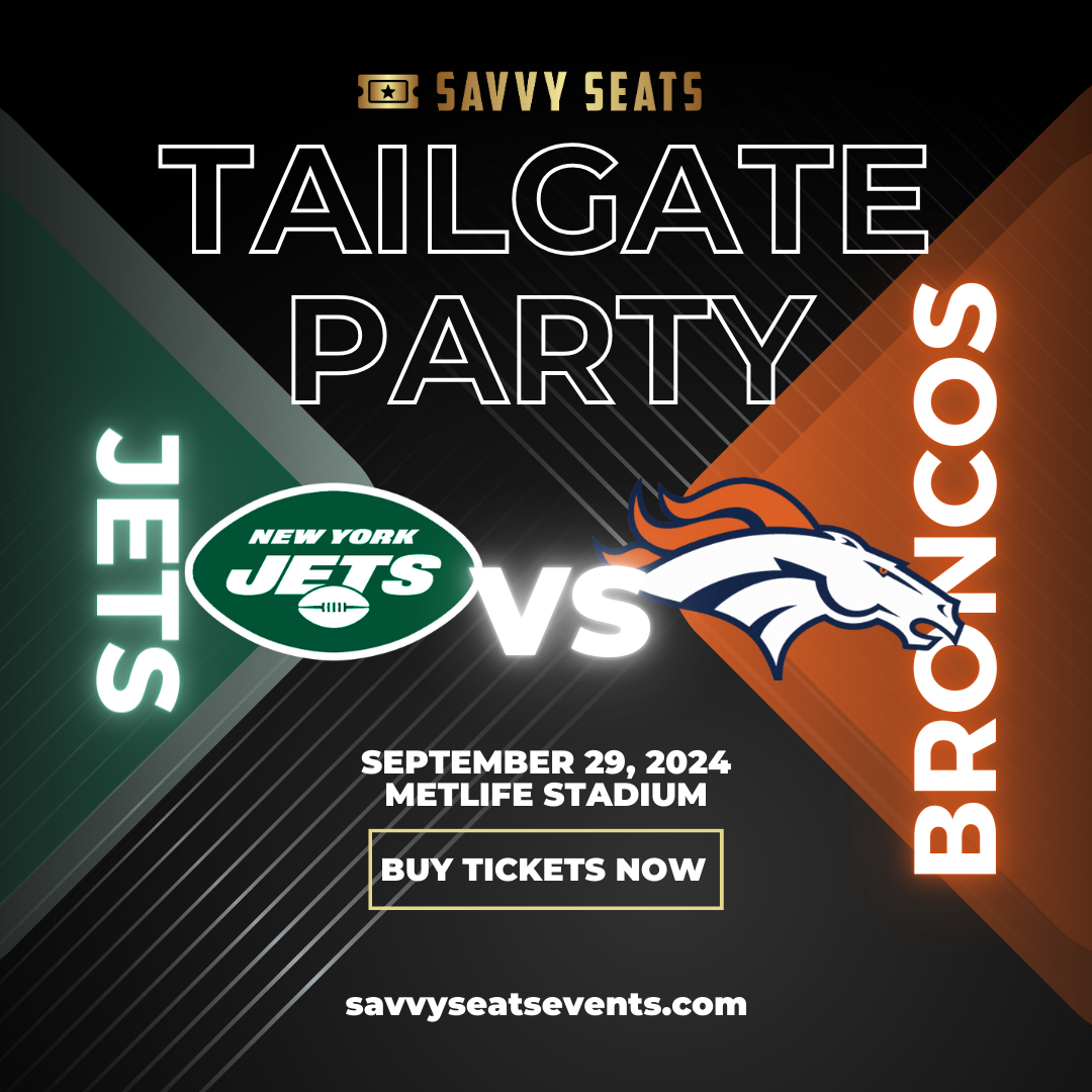 Jets vs Broncos Bus and Tailgate Party New York Jets Tailgate Party on سبتمبر 29, 10:00@B Parking Lot American Dream - شراء التذاكر والحصول على معلومات عنSavvy Seats savvyseatsevents.com