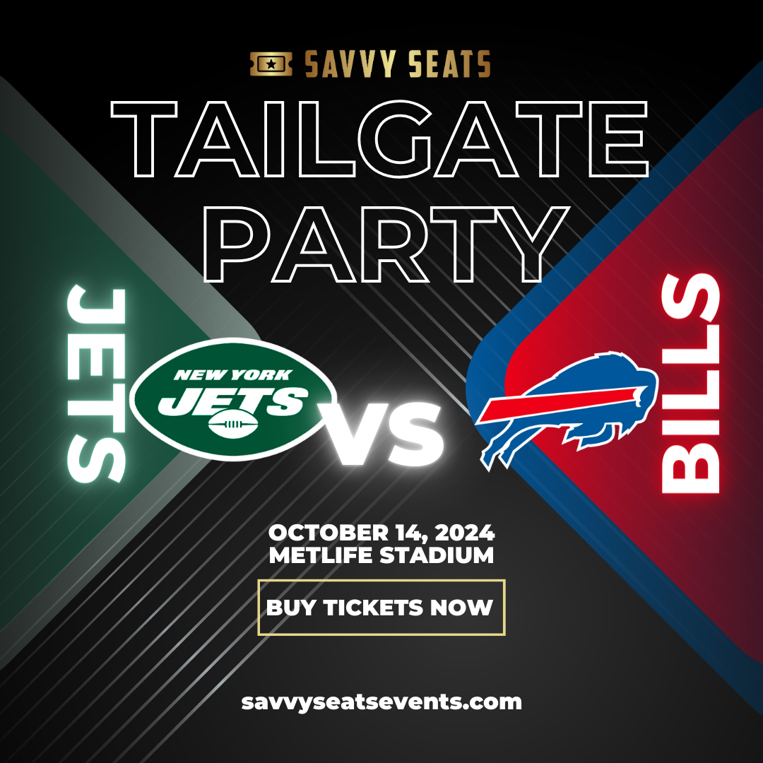 Jets vs Bills Bus and Tailgate Party New York Jets Bus and Tailgate Party on Oct 14, 17:15@B Parking Lot American Dream - Buy tickets and Get information on Savvy Seats savvyseatsevents.com