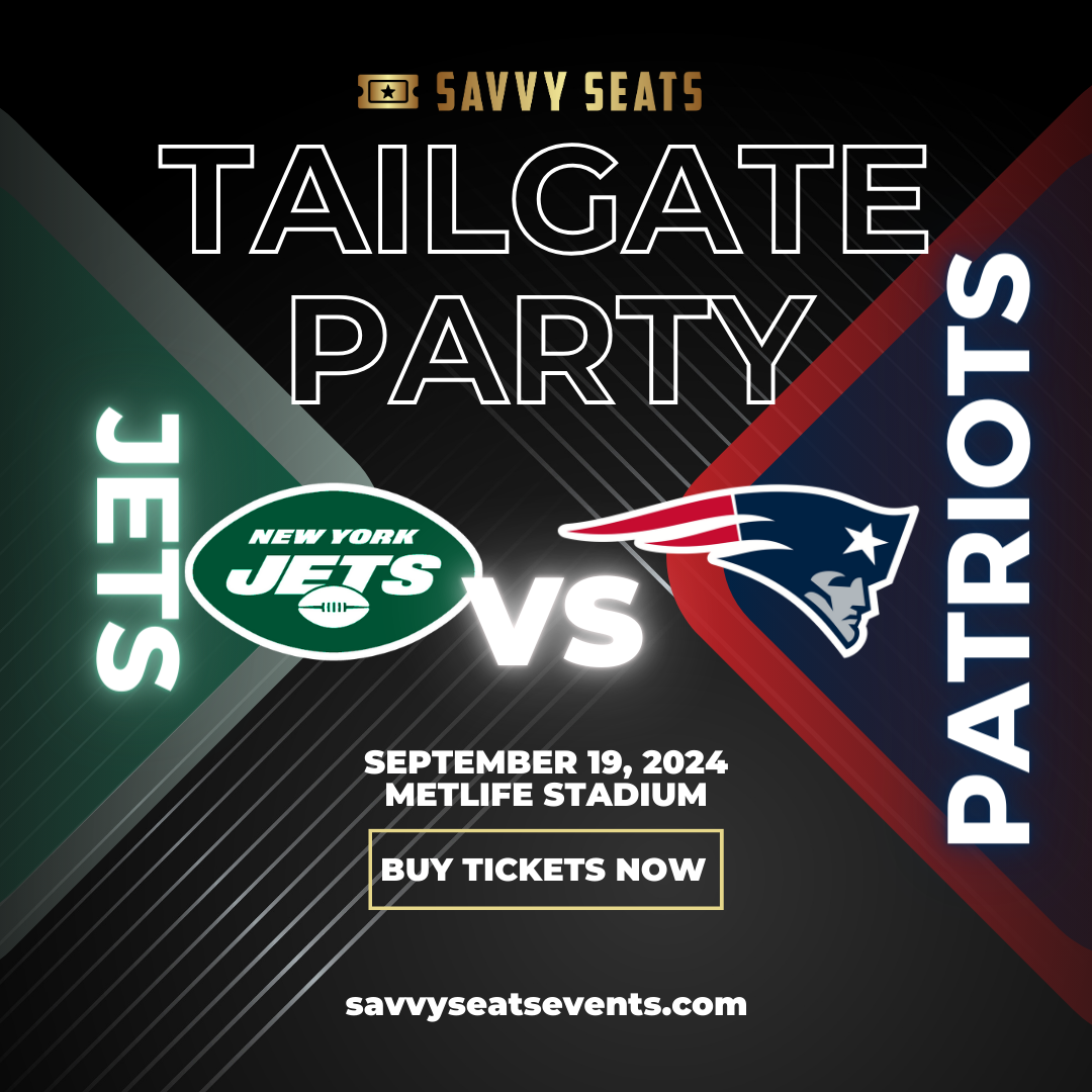 Obtenez des informations et achetez des billets pourJets vs Patriots Bus and Tailgate Party New York Jets Tailgate Party on sept. 19, 17:15 @B Parking Lot American Dream