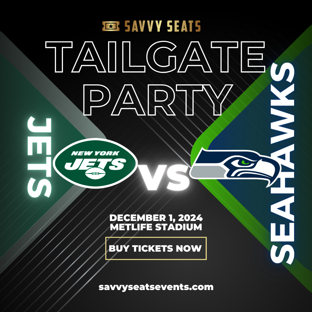 Get information & buy tickets to Jets vs Seahawks Bus and Tailgate Party New York Jets Tailgate Party on Dec 01, 10:00 @B Parking Lot American Dream