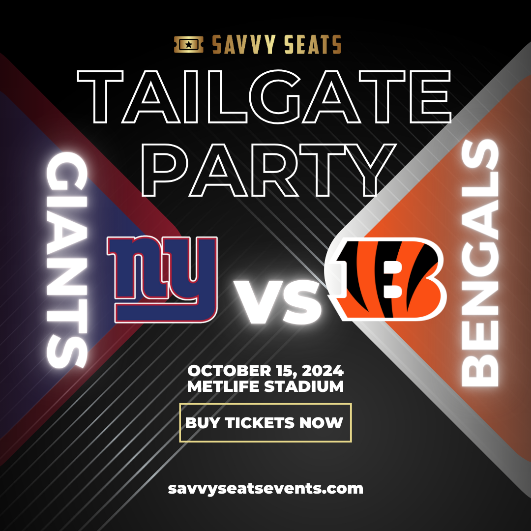 Get information & buy tickets to Giants vs Bengals Bus and Tailgate Party New York Giants Tailgate Party on Oct 13, 17:20 @B Parking Lot American Dream