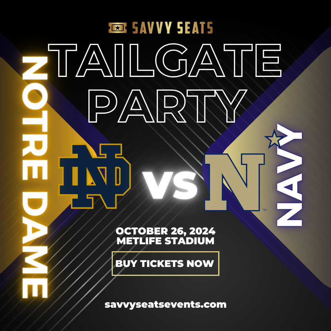 Navy vs Notre Dame Bus and Tailgate Party Notre Dame Tailgate Party on oct. 26, 09:00@B Parking Lot American Dream - Achetez des billets et obtenez des informations surSavvy Seats savvyseatsevents.com